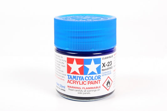 Tamiya Acrylic X-23 Clear Blue 23Ml Bottle