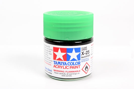 Tamiya Acrylic X-25 Clear Green 23Ml Bottle