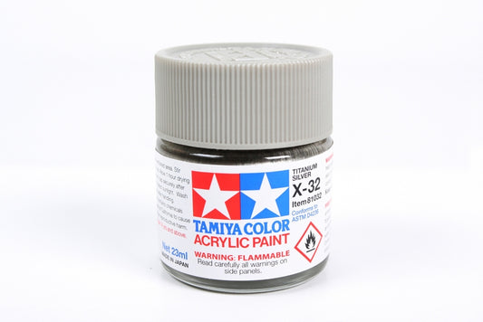 Tamiya Acrylic X-32 Titanium Silver 23Ml Bottle