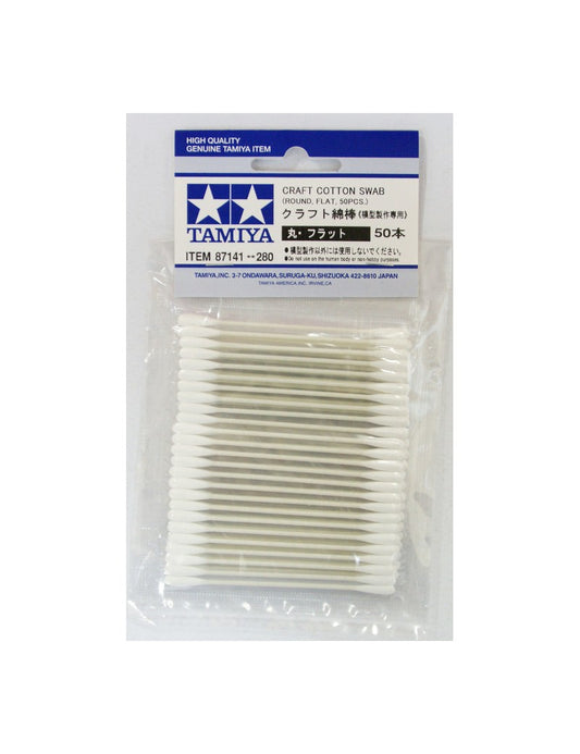 Tamiya Craft Cotton Swab - Round/Flat 50pcs