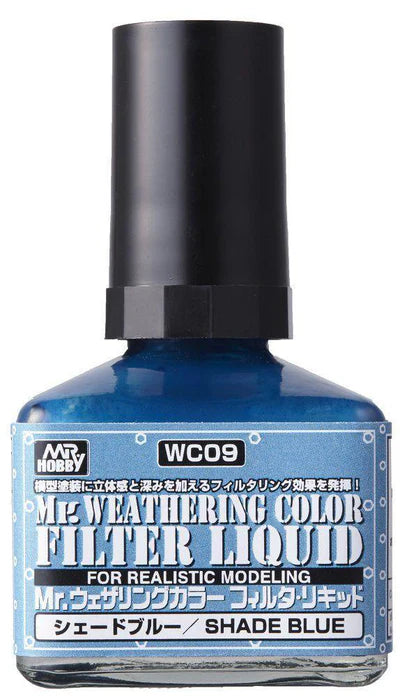 Mr. Hobby - Mr. Weathering Color WC09 FILTER LIQUID BLUE GRAY