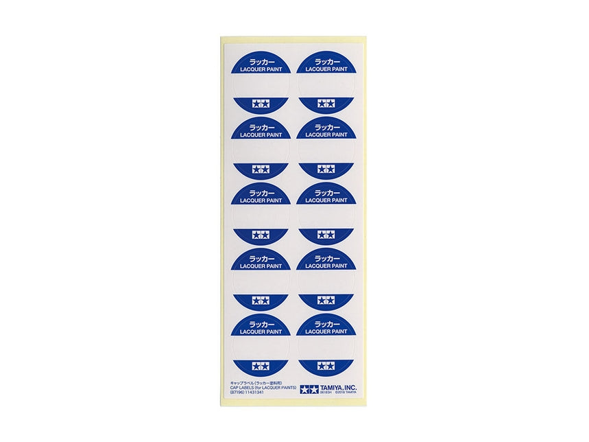Tamiya CAP LABELS LACQUER PAINTS