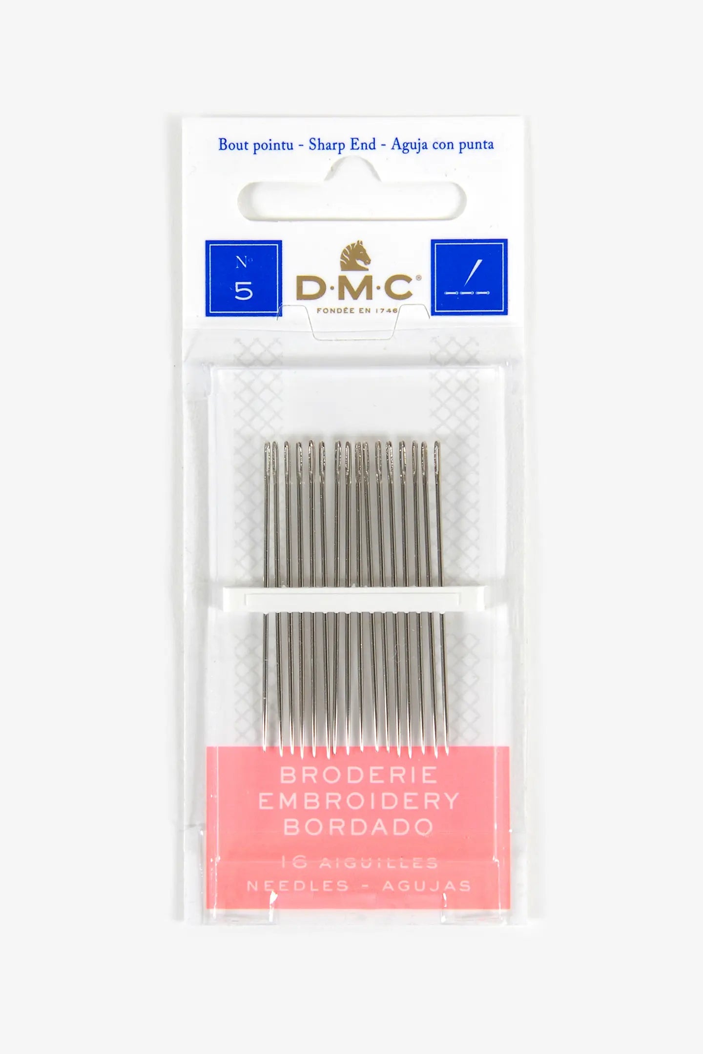 No 5. DMC Embroidery Needles - pack of 16