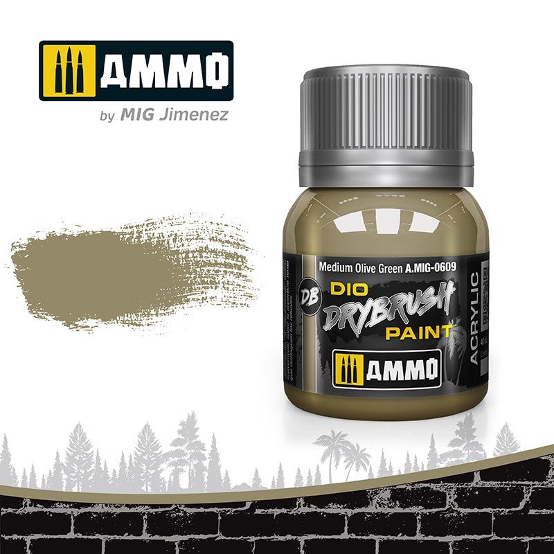 AMMO MED OLIVE GREEN DRYBRUSH 0609