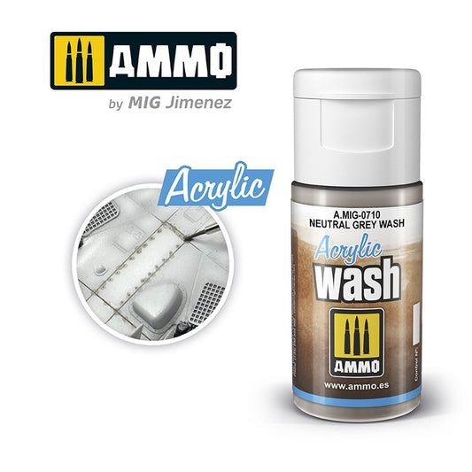 AMMO NEUTRAL GREY WASH ACRYLIC 0710