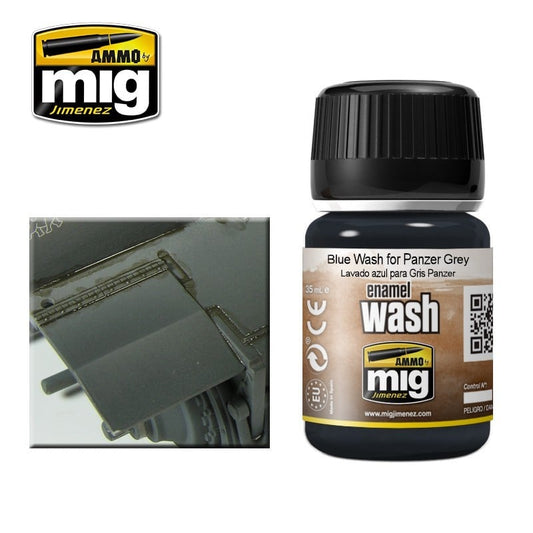 AMMO Blue WASH for Panzer Grey 1006