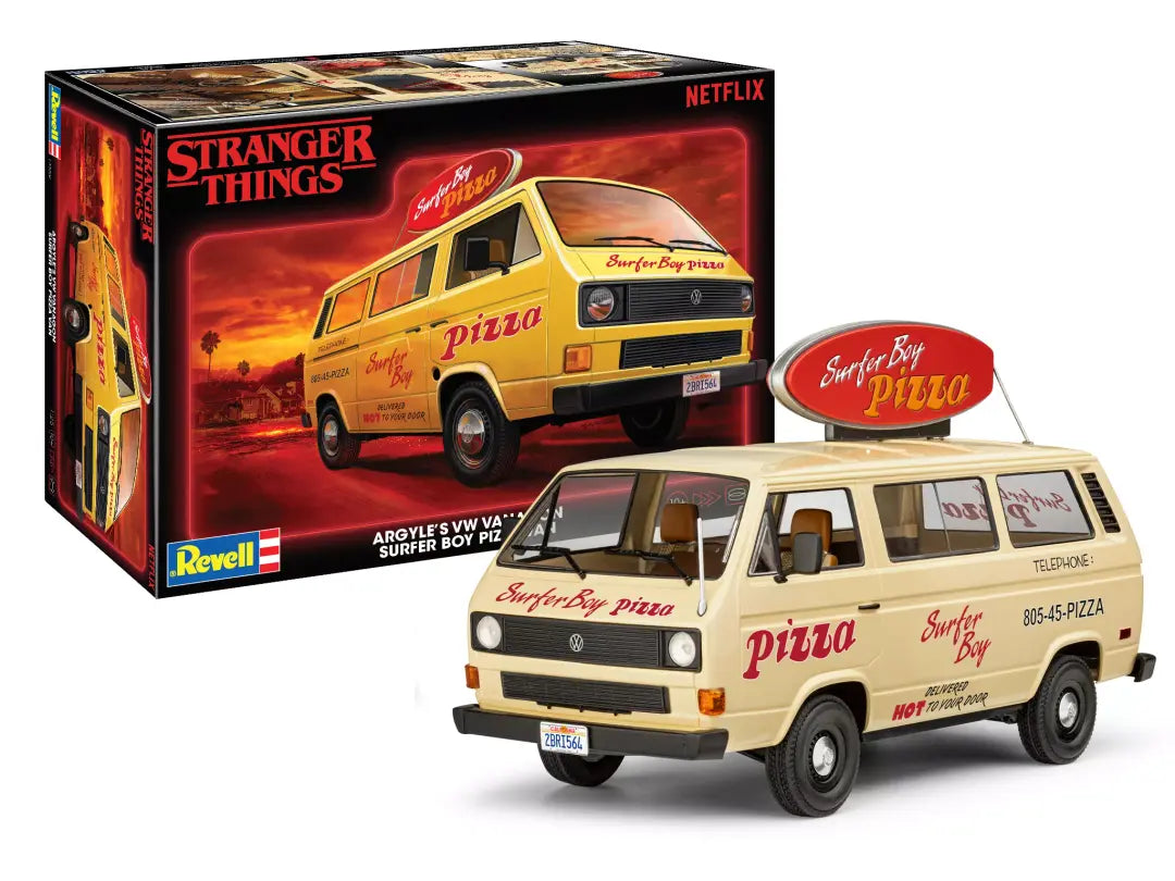 Revell 1/25 Argyle’s VW Vanagon Surfer Boy Pizza Van - Stranger things