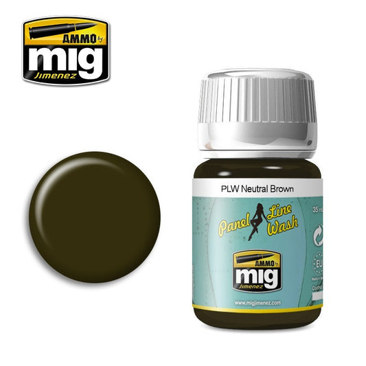 AMMO NEUTRAL BROWN PANEL LINE WASH 1614