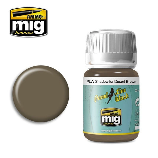 AMMO SHADOW/DESERT BROWN PANEL LINE WASH 1621