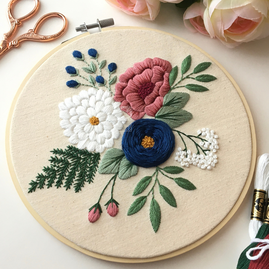Southern Flowers Embroidery Kit