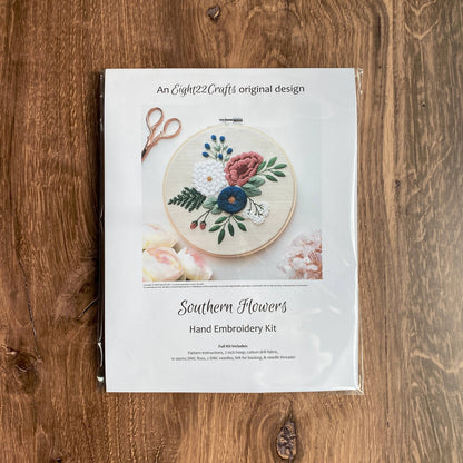 Southern Flowers Embroidery Kit