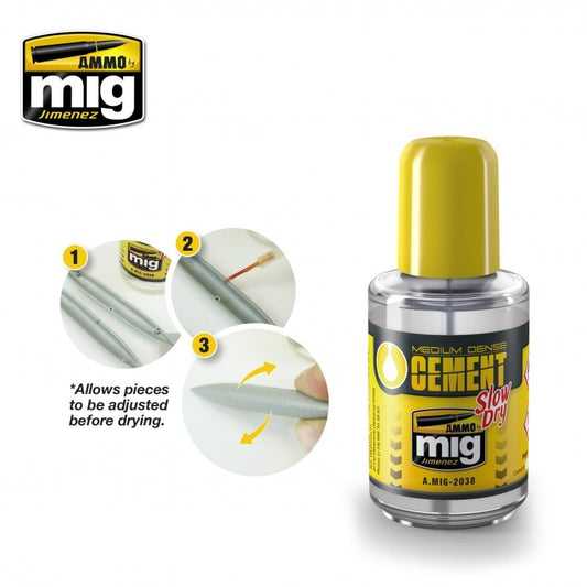 AMMO Medium Dense Cement - Slow Dry (Polyester Plastic Glue) 2038