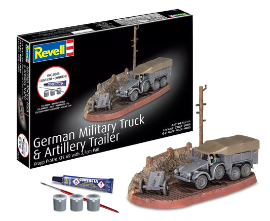 Revell 1/76 Krupp Protze Kfz. 69 with 3.7cm PaK 36 Model Kit - RMX73344