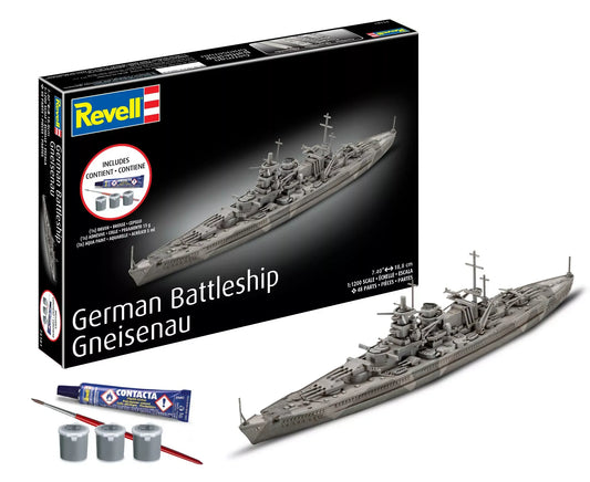 Revell 1/1200 Battleship Gneisenau Model Kit - RMX75181