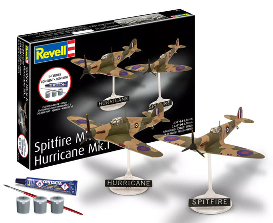 Revell 1/144 Spitfire Mk.I & Hawker Hurricane Mk.I Model Set - RMX73771
