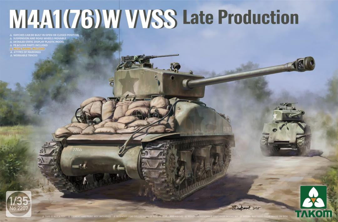 Takom 1/35 M4A1(76)W VVSS Late Production - 2207
