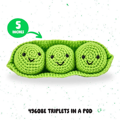 Bucilla ® Amigurumi Crochet Kit - Triplets in a Pod 5"