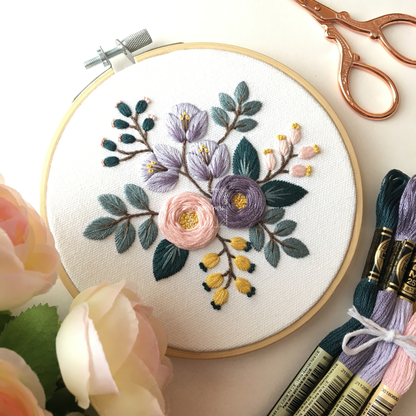 Victorian Bouquet Embroidery Kit