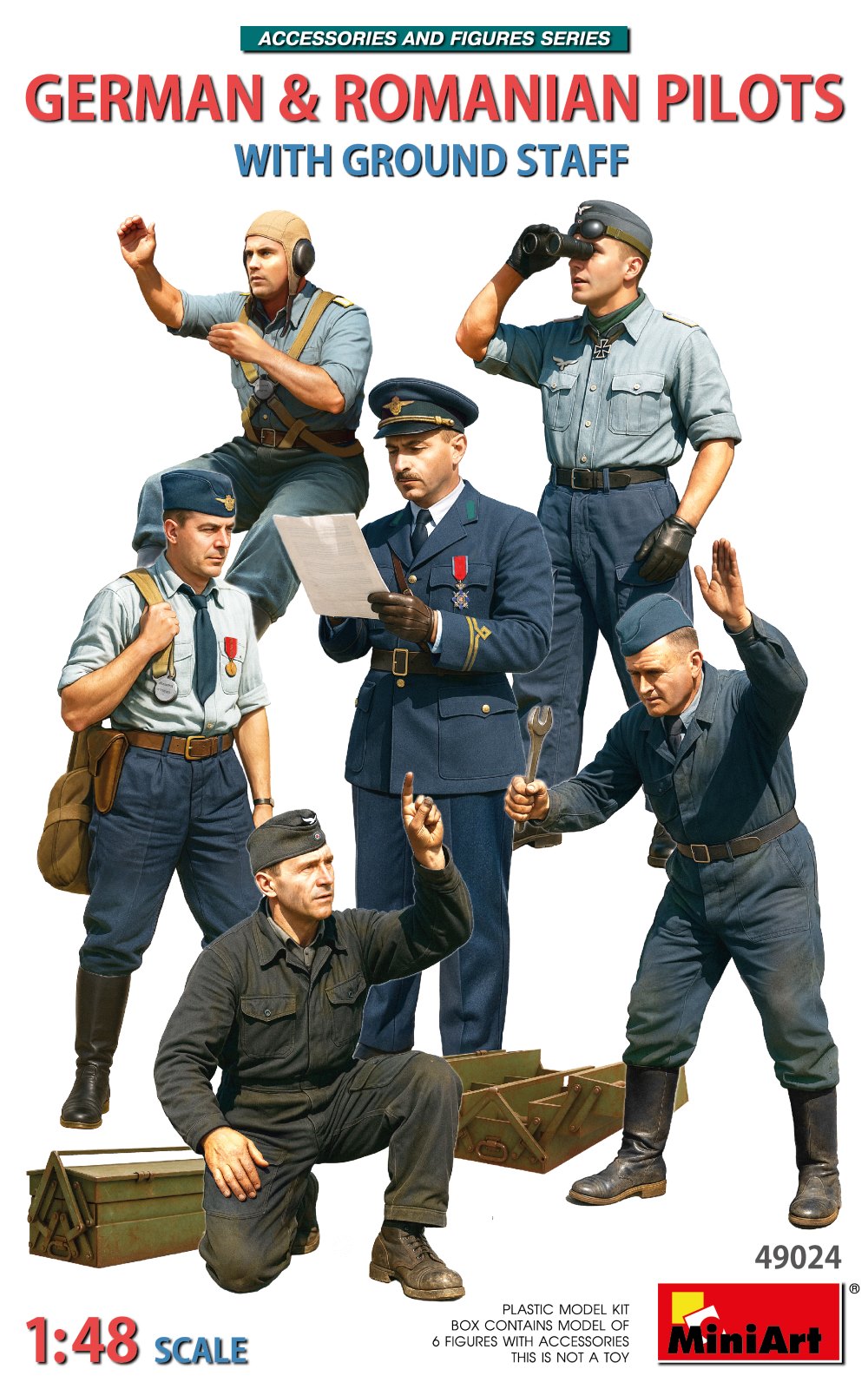 MiniArt 1/35 German & Romanian Pilots with ground Staff - 49024