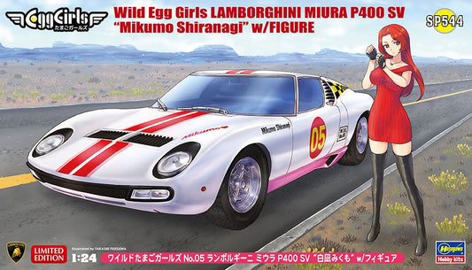 Hasegawa 1/24 Hasegawa WildEgg Girls LAMBORGHINI MIURA P400 SV w/Figure - 52344