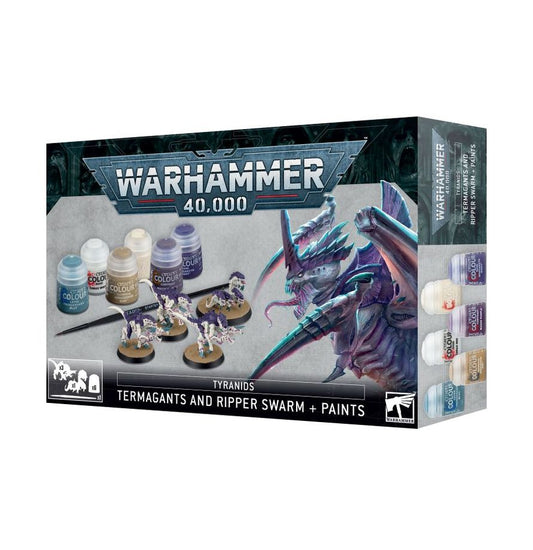 Warhammer 40,000 Tyranids Termagants and Ripper swarm + Paint set