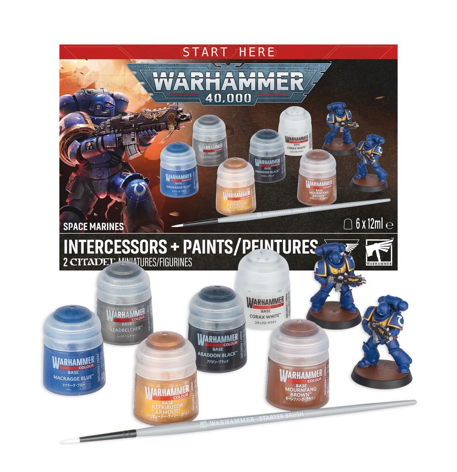Warhammer 40,000 Space Marines: Intercessors + Paints