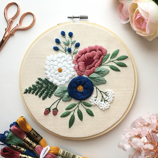 Southern Flowers Embroidery Kit