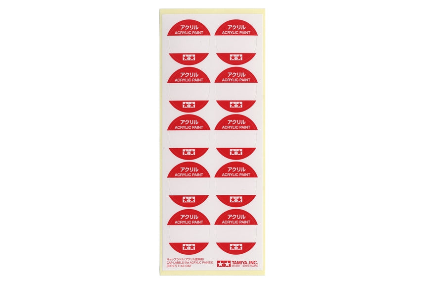 Tamiya CAP LABELS ACRYLIC PAINTS