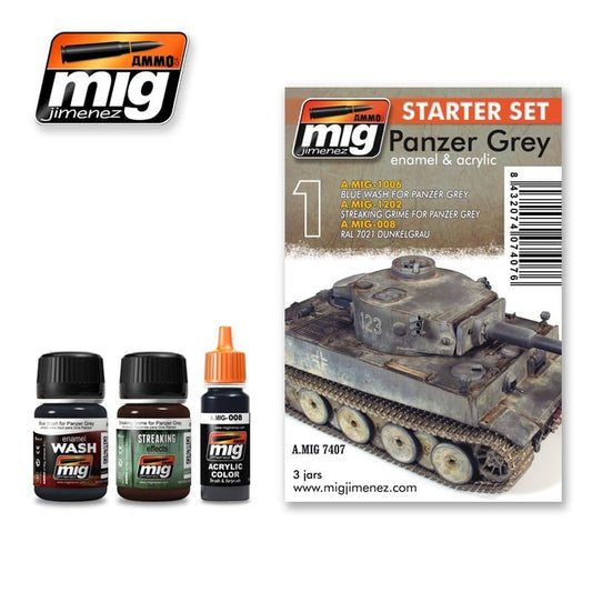 AMMO PANZER GREY STARTER WEATHER SET 7407