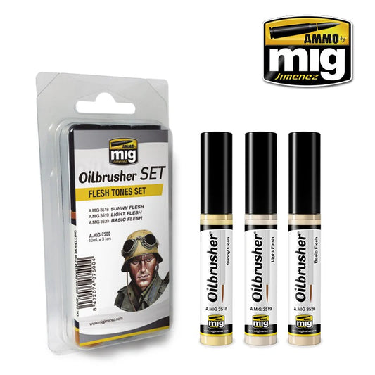AMMO FLESH TONE OILBRUSHER SET 7500