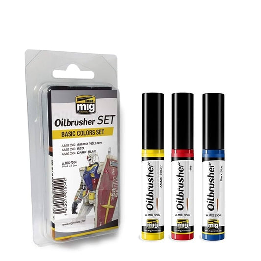 AMMO BASIC COLOR OILBRUSH SET 7504