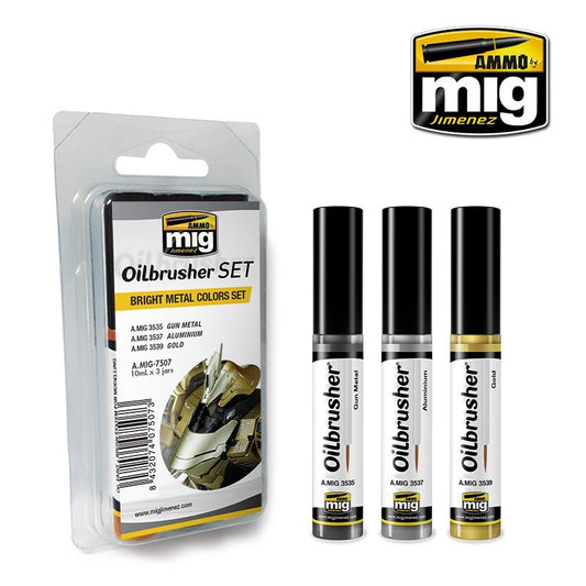 AMMO BRIGHT METAL OILBRUSH SET 7507