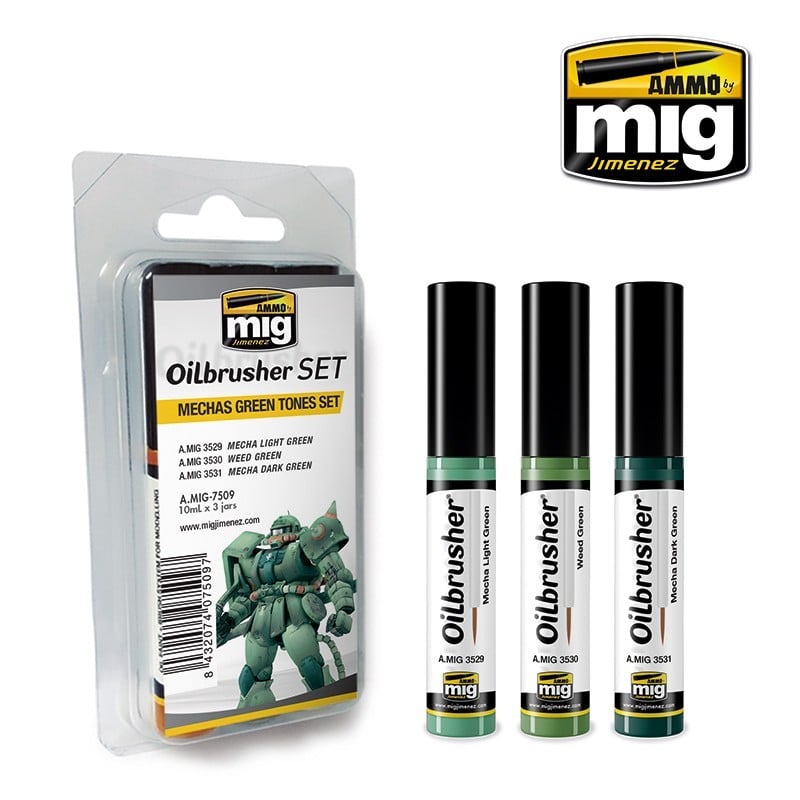 AMMO MECHAS GREEN OILBRUSH SET 7509
