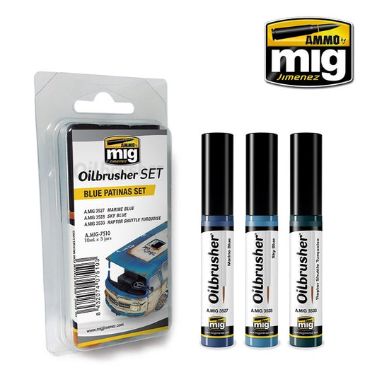 AMMO BLUE PATINA OILBRUSH SET 7510