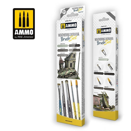 AMMO Brushes for Weathering Diorama Set 7611