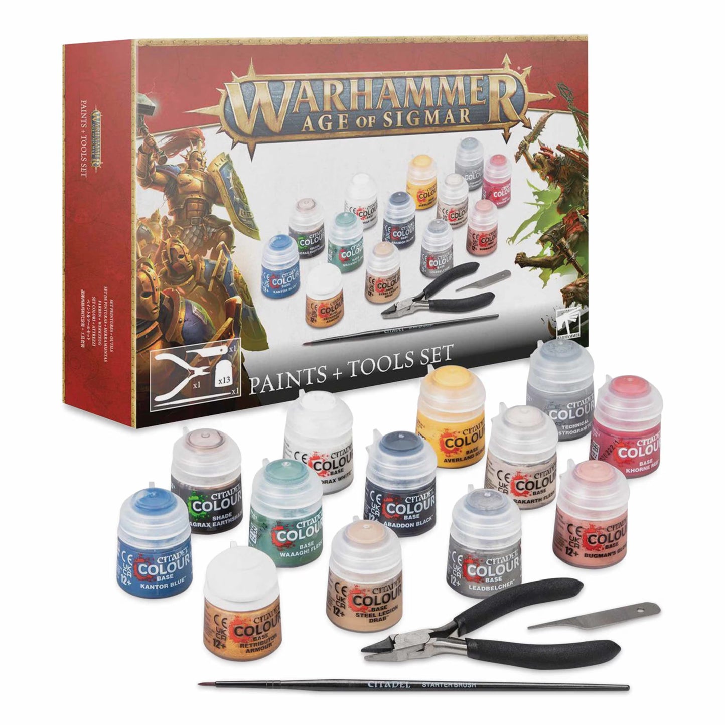 Warhammer Age Of Sigmar Paints + Tools Set