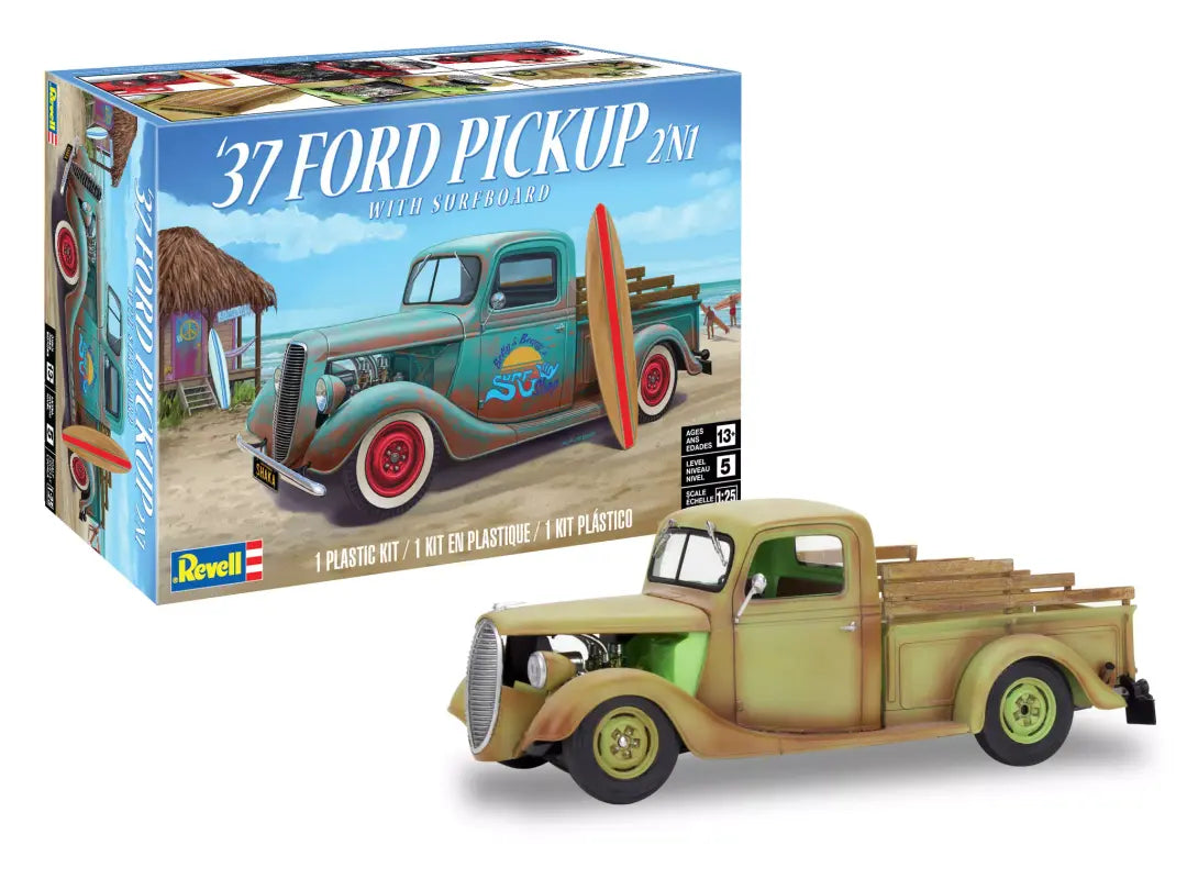 Revell 1/25 1937 Ford Pickup Street Rod with Surf Board