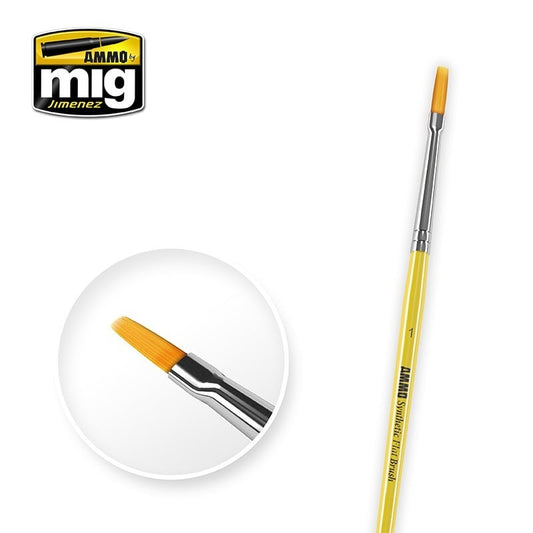 AMMO 1 SYNTHETIC FLAT BRUSH 8619
