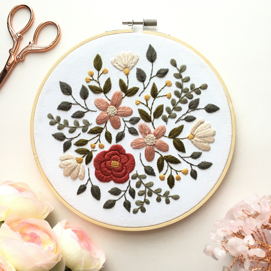 Earthy Botanicals Embroidery Kit