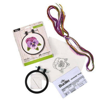 Bucilla® Stamped Embroidery Kit - Pretty Pansy 3"