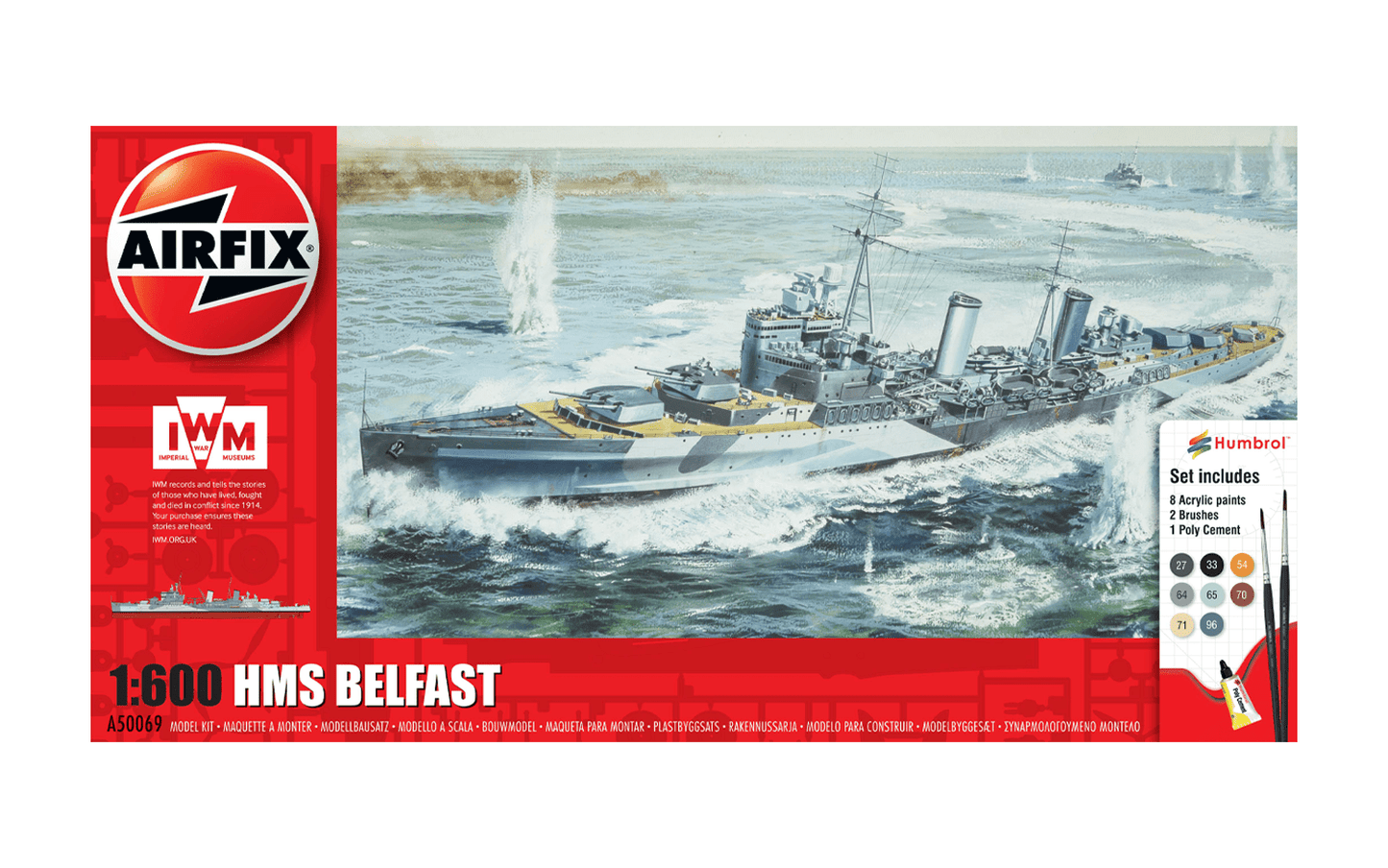 Airfix 1/600 HMS Belfast Gift Set