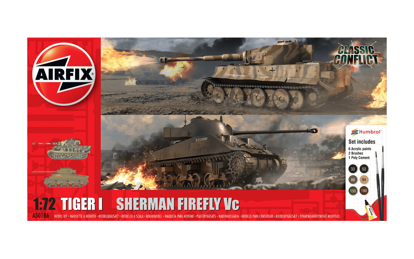Airfix 1/72 Classic Conflict Tiger 1 vs Sherman Firefly