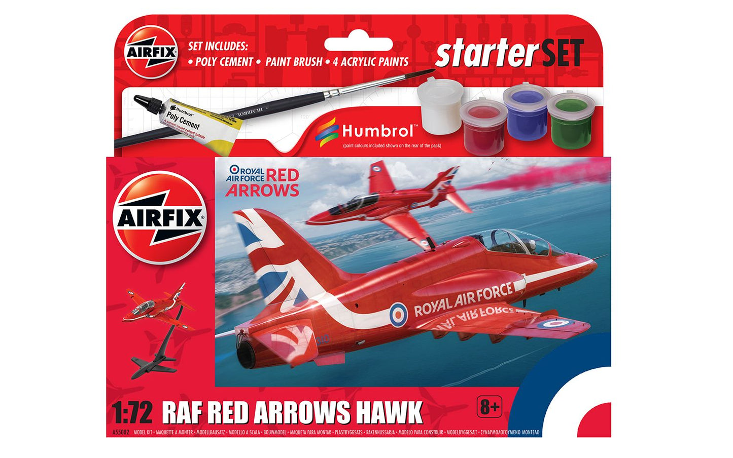 Airfix 1/72 Starter Set - Red Arrows Hawk