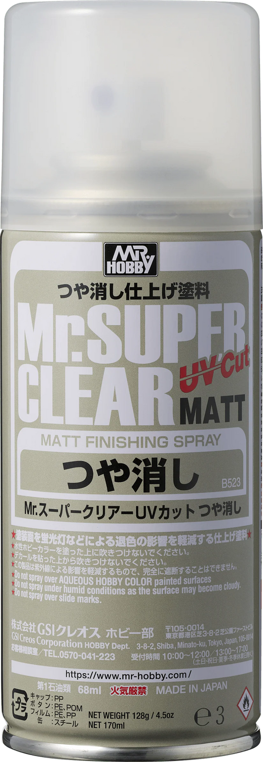 Mr. Hobby - Mr. Super Clear B523 SUPER CLEAR UV CUT FLAT