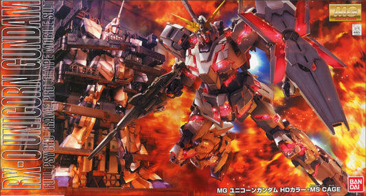 Bandai 1/100 MG Unicorn Gundam (HD Color) + MS Cage – 2091784