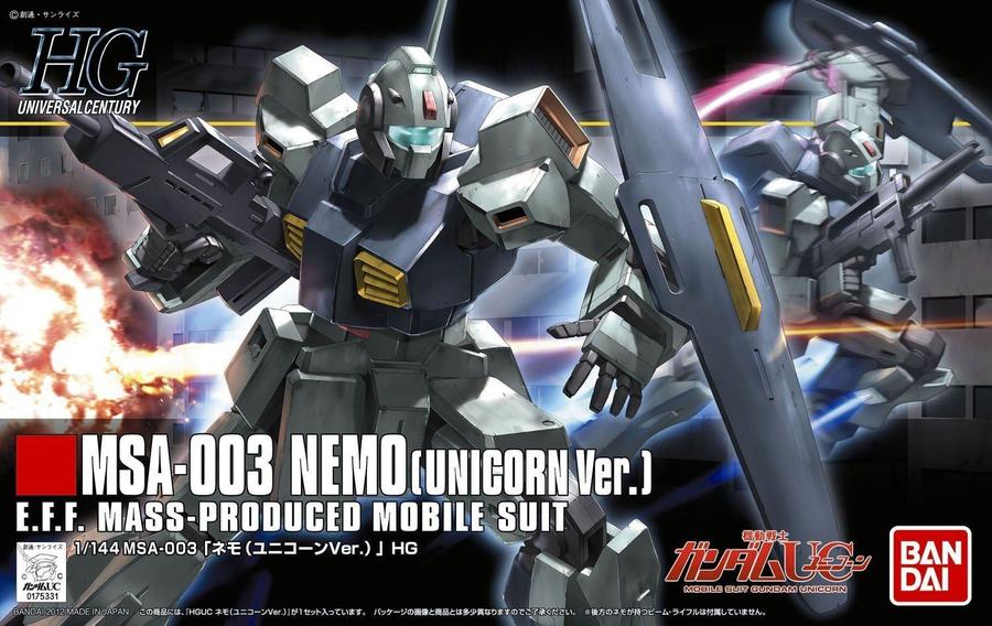 Bandai 1/144 HG UC Nemo (Unicorn Version) Mobile Suit - 2156417
