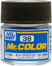 Mr. Hobby - Mr. Color C38 FLAT OLIVE DRAB 2