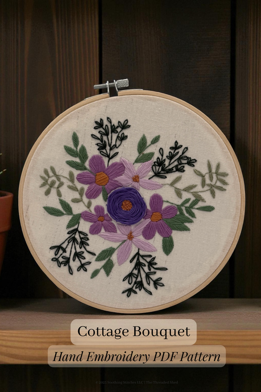 Cottage Bouquet Beginner Embroidery Kit