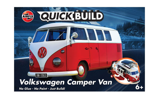 Airfix QUICKBUILD VW Camper Van red