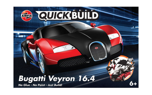 Airfix QUICKBUILD Bugatti 16.4 Veyron black/red